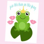 Pin The Kiss On The Frog. Printable Game For Princess Party. | Etsy   Pin The Kiss On The Frog Free Printable