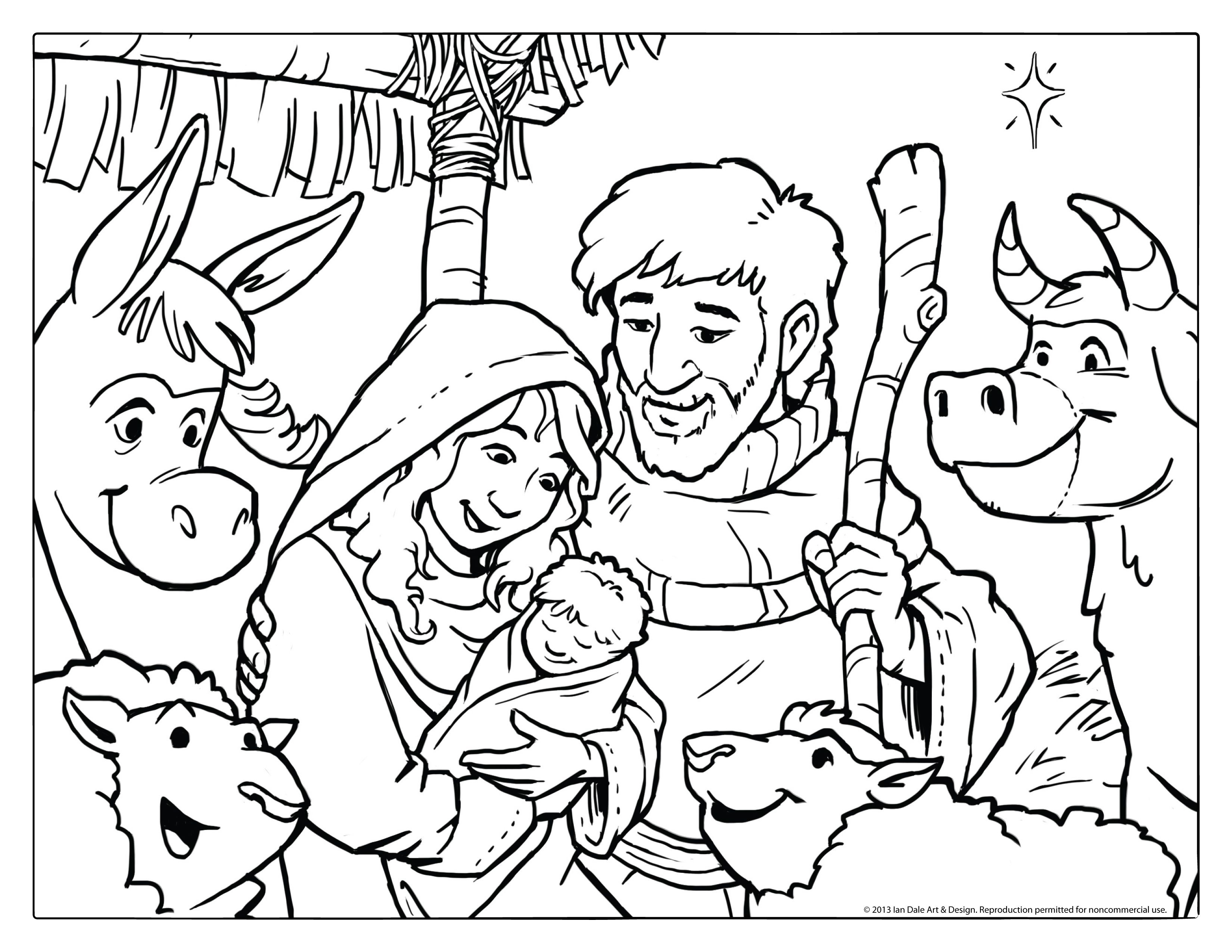 Christian Christmas Activities: Free Nativity Coloring Page From - Free