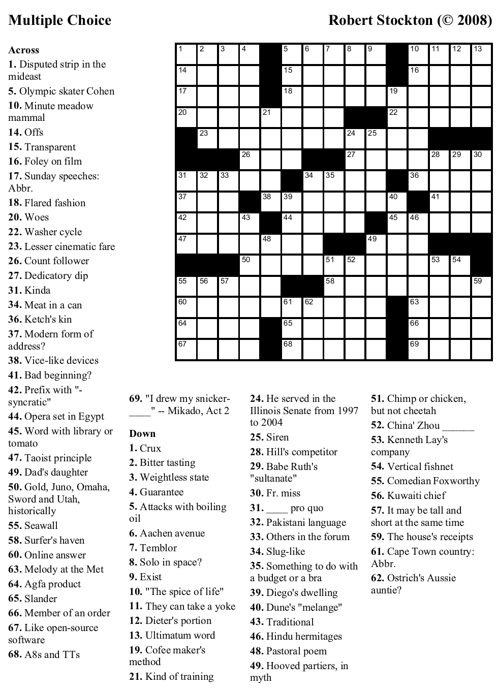 Pinjim Fraunberger On Crossword Puzzles | Printable Crossword - Free Printable Variety Puzzles