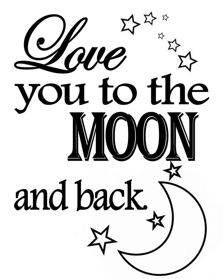 Free Printable Love You To The Moon And Back