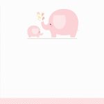 Pink Baby Elephant   Free Printable Baby Shower Invitation Template   Free Baby Elephant Printables