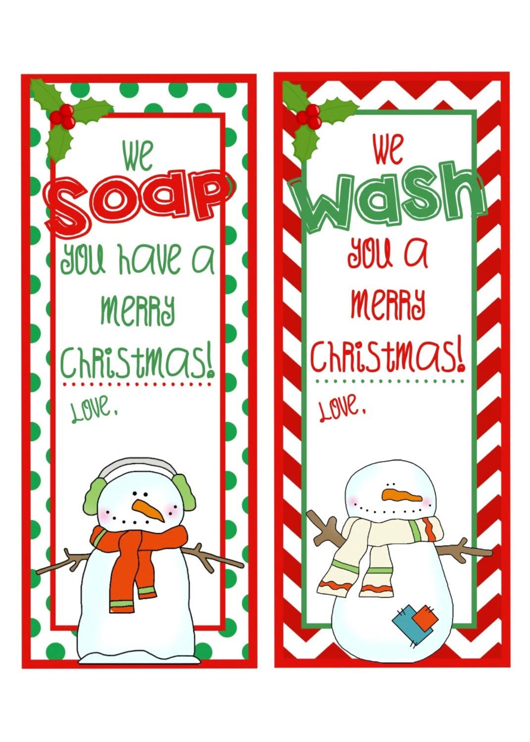 We Wash You A Merry Christmas Free Printable Free Printable