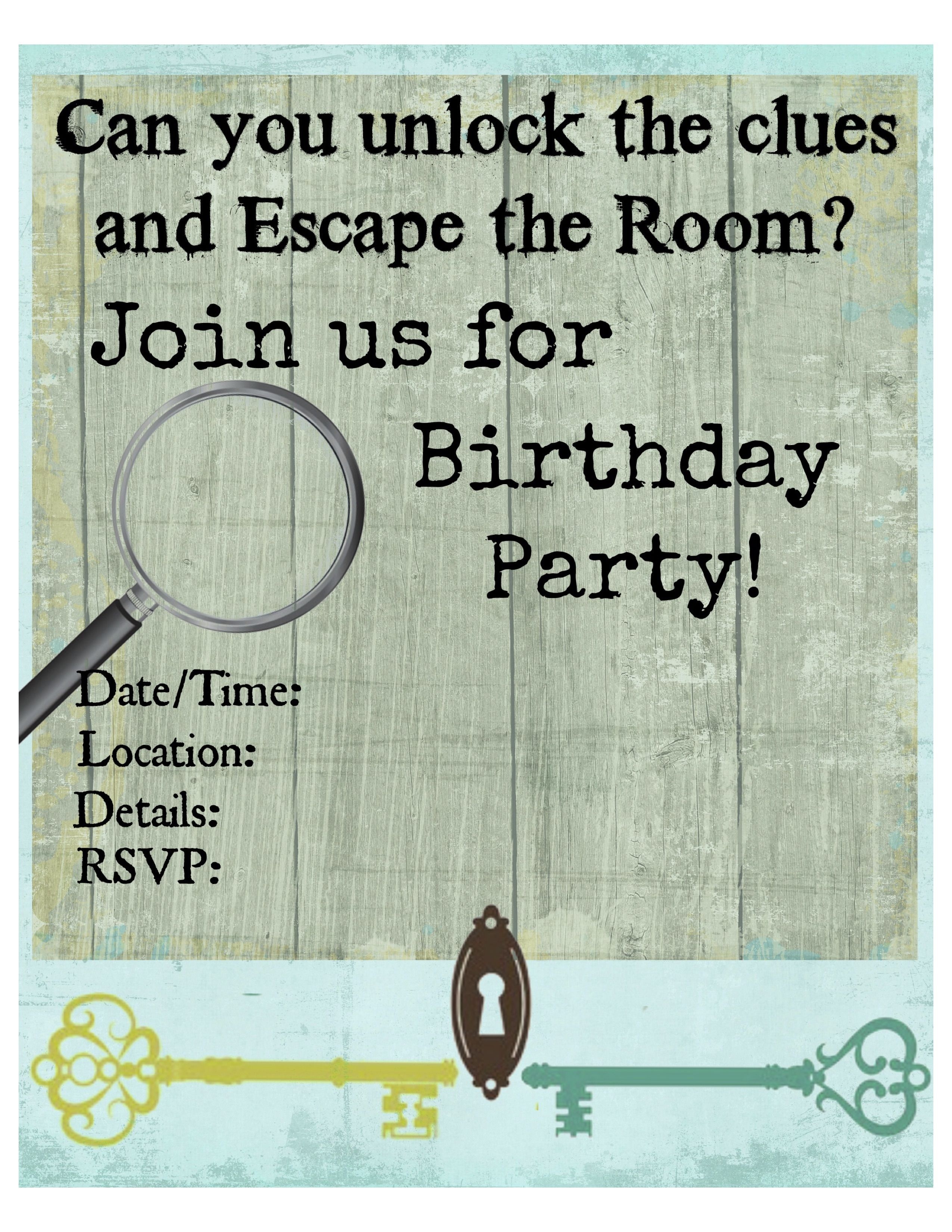 Pinkiki On Γενέθλια | Escape Room, Escape Room For Kids - Free Printable Escape Room Kit