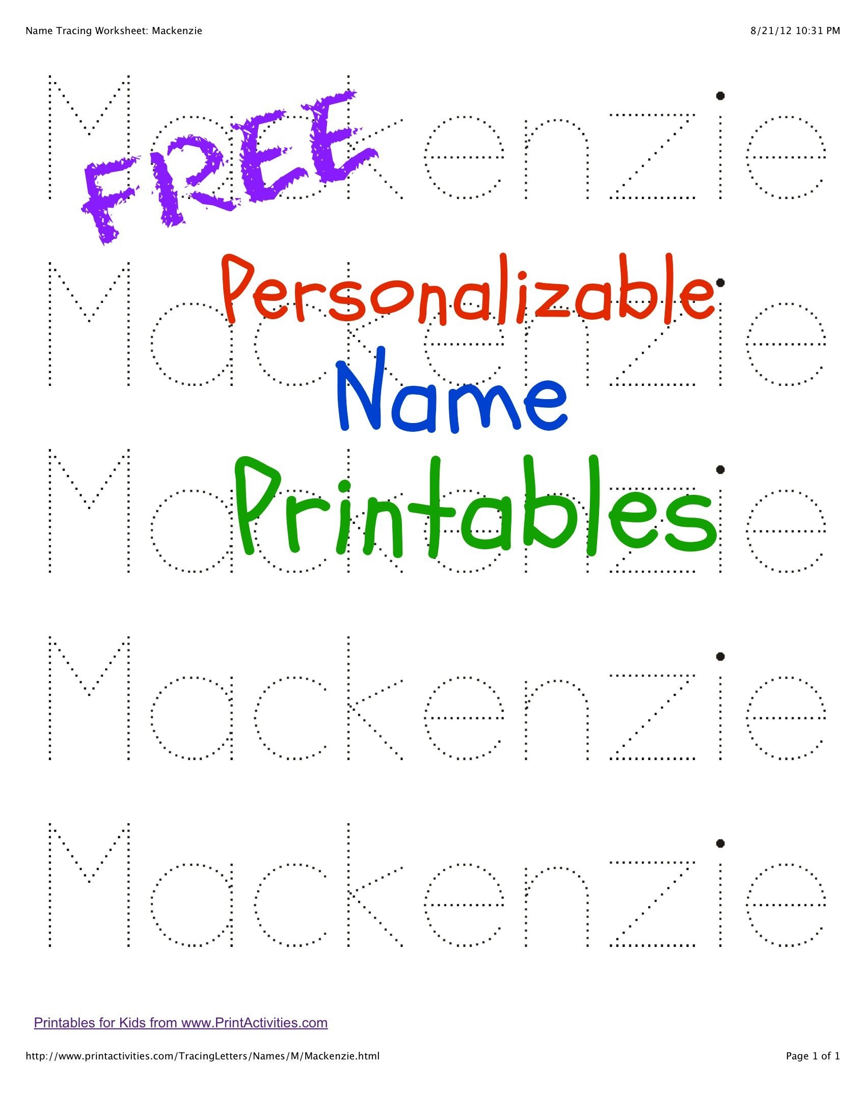 Pintheresa Mcduffie On Educational For Kids | Preschool Writing - Free Printable Name Tracing Worksheets For Preschoolers