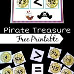 Pirate Treasure Greater Than Less Than Activity • The Science Kiddo   Free Printable Math Centers