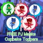Pj Masks Birthday Party Printable Files Cupcake Toppers | Kids   Pj Mask Free Printables