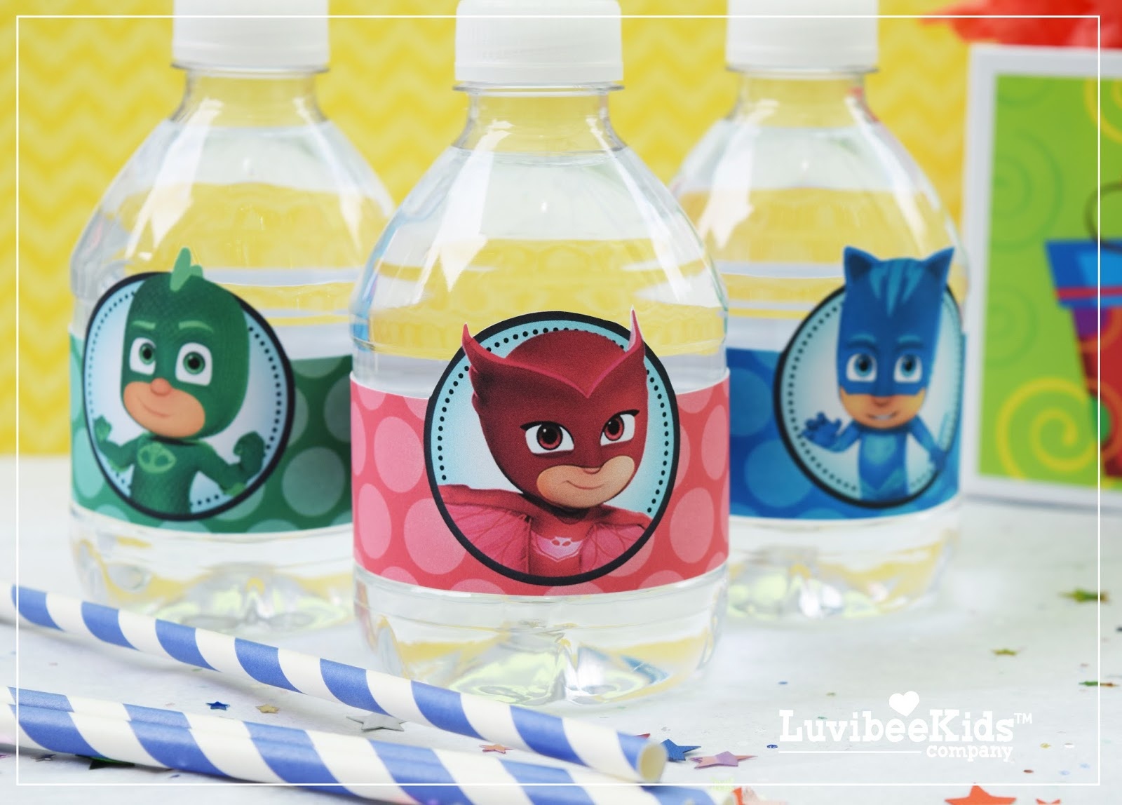 Pj Masks Water Bottle Labels - Free Printable - Pj Mask Free Printables