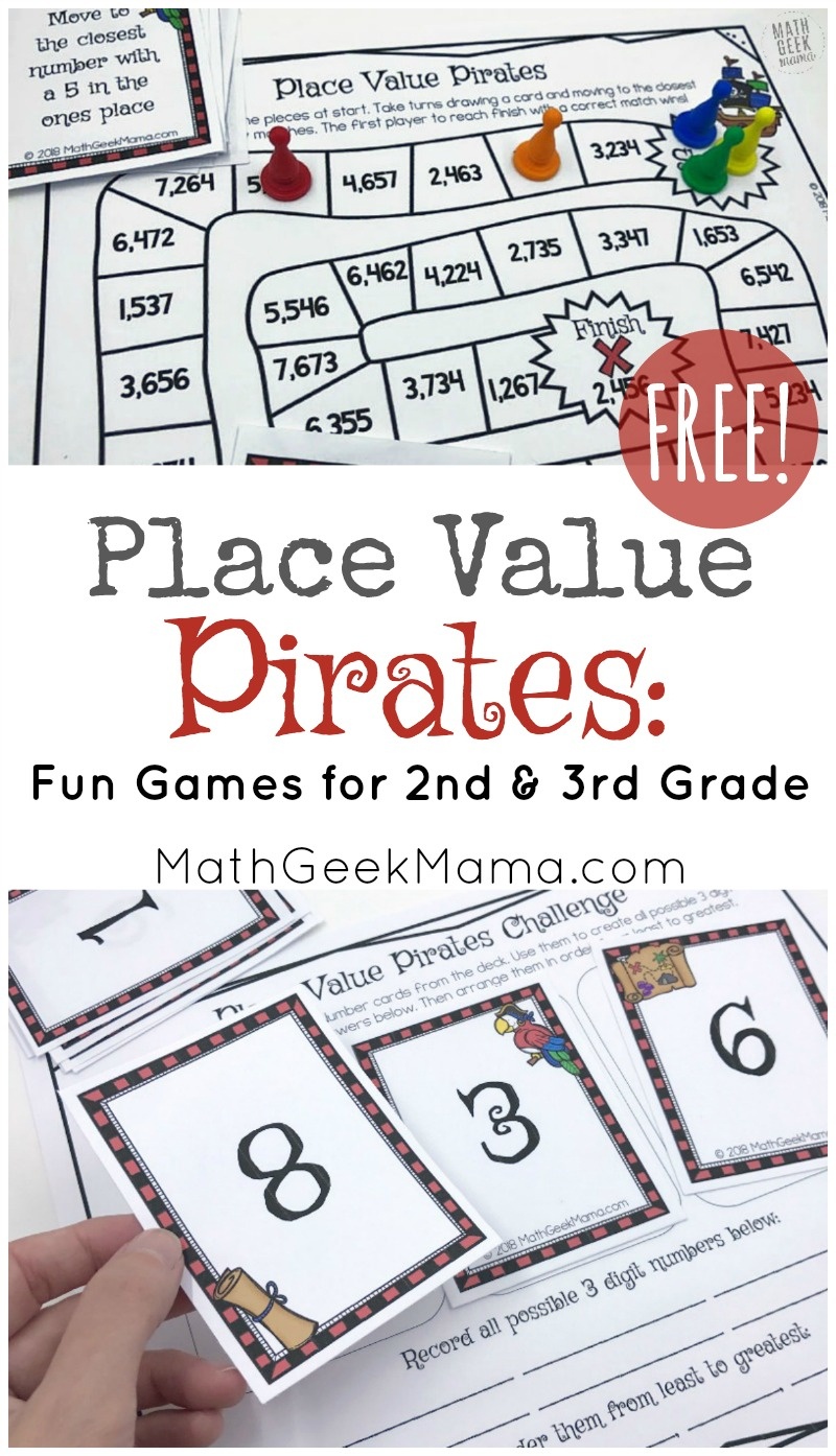 Place Value Pirates: Free Printable Math Game - Place Value Game Printable Free