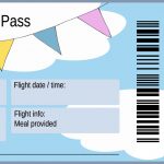Plane Ticket And Boarding Pass For First Birthday Party Invitation   Free Printable Airline Ticket Template
