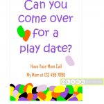 Play Date Card Play Date Invitation Cards School Playdate | Etsy   Play Date Invitations Free Printable