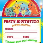 Pokemon Theme For A Kid's Birthday Party | William's Pokeman B Party   Pokemon Invitations Printable Free