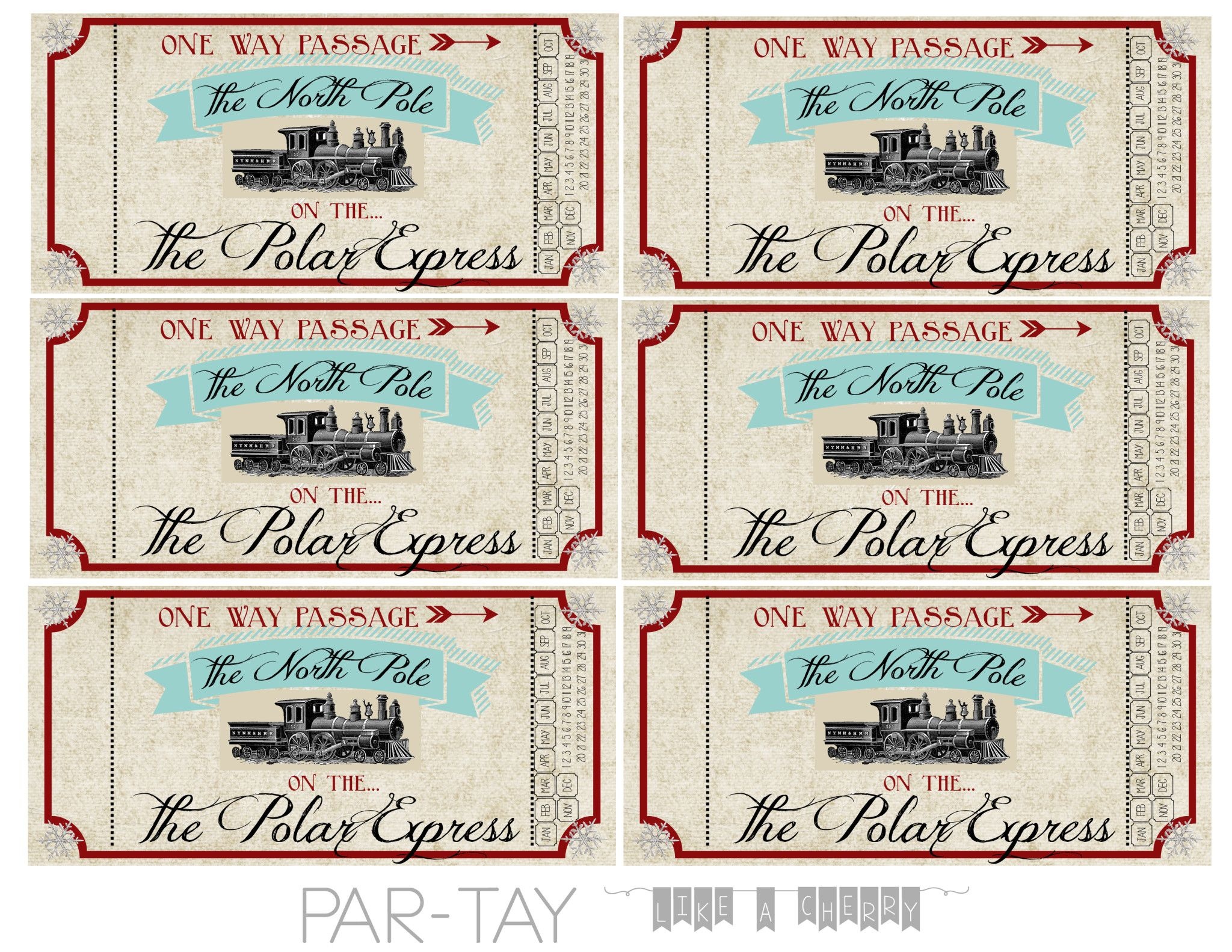 Polar Express Train Tickets Free Printable | School Stuff | Polar - Polar Express Free Printables