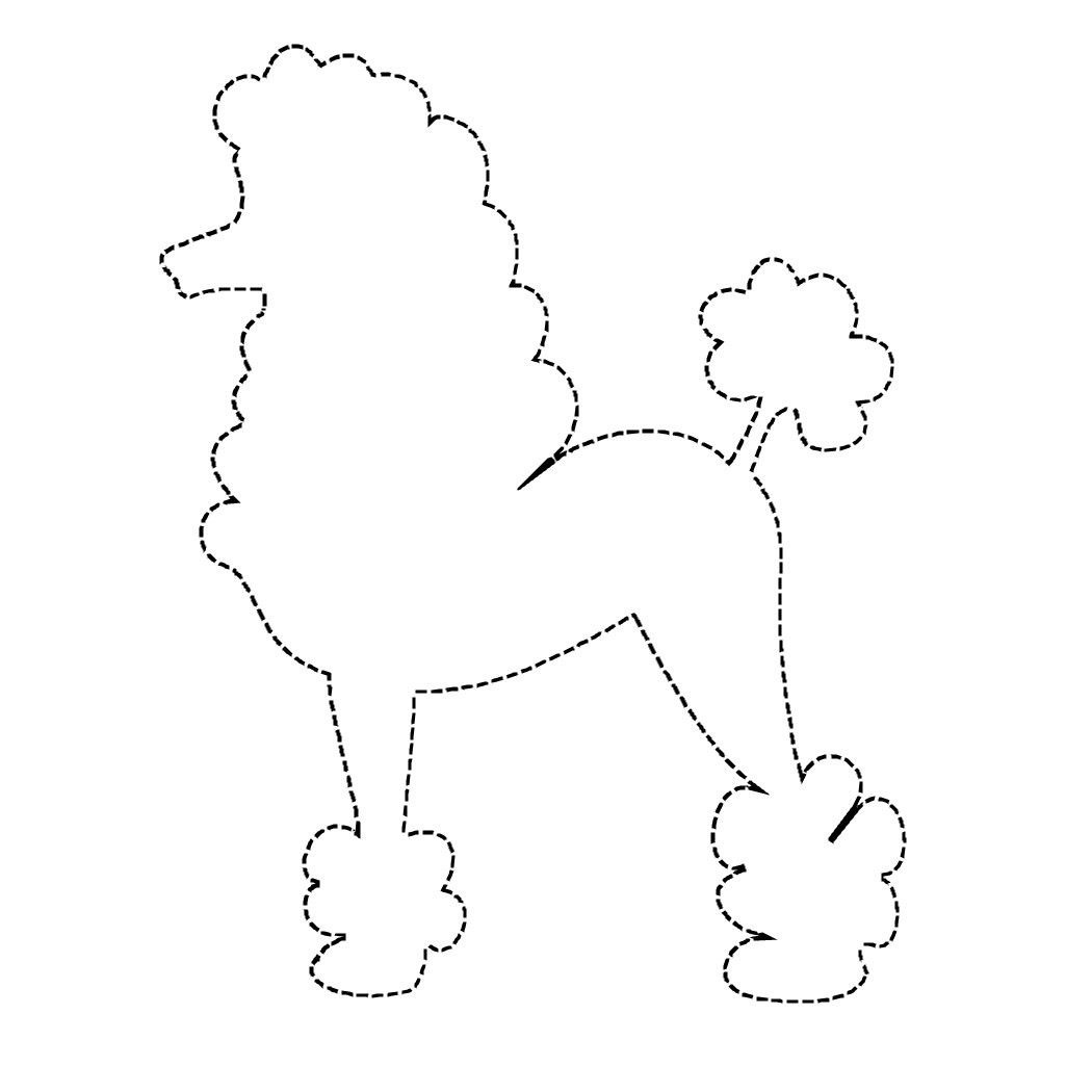 Poodle Skirts Colouring Pages Picture | I Need To Make | Poodle - Free Printable Poodle Template