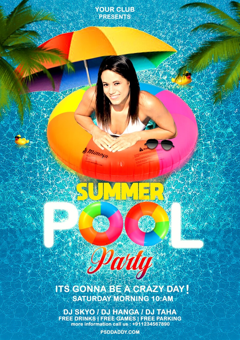 Pool Party Flyers Free Printable Free Printable