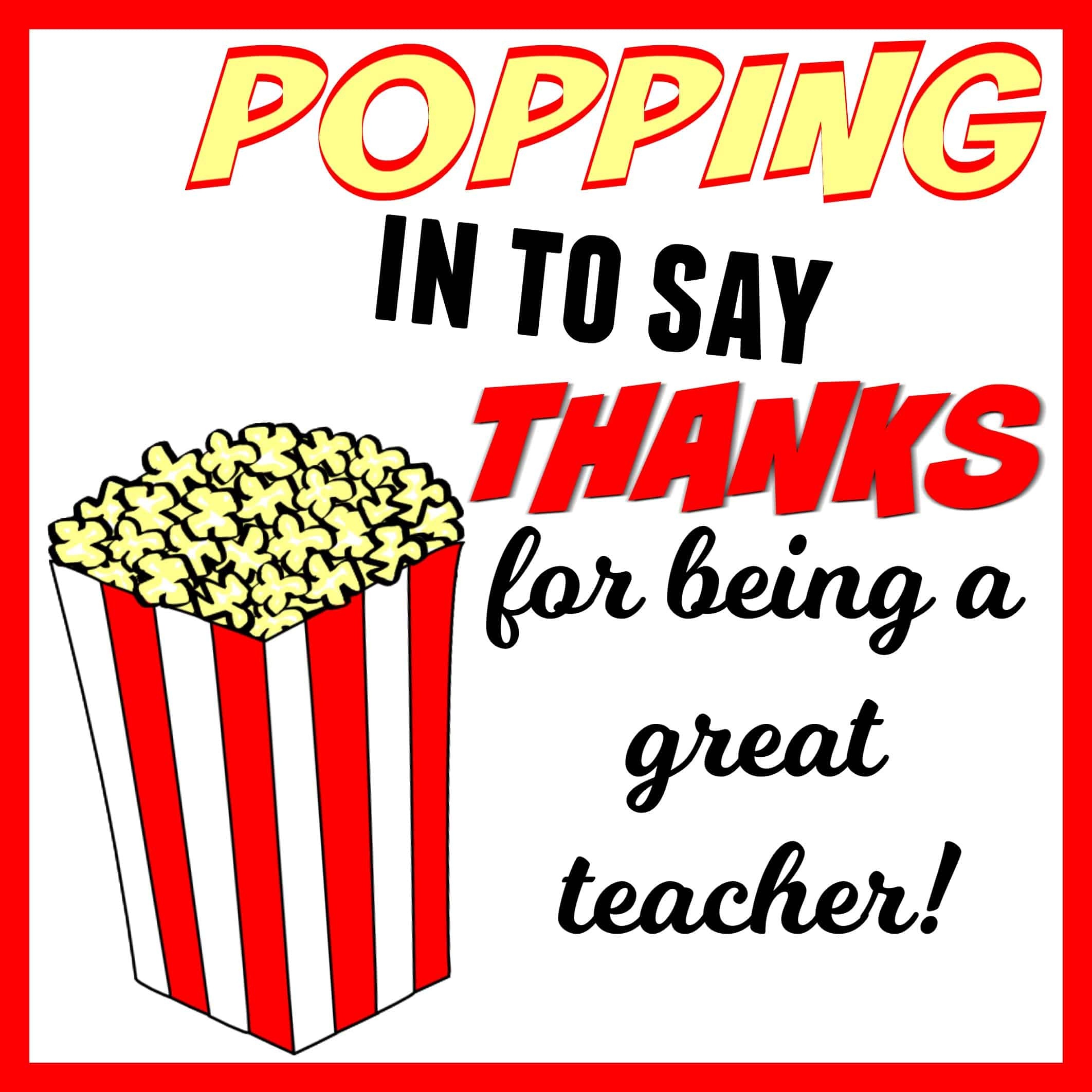 Thanks For Popping By Free Printable