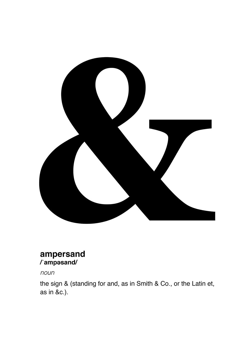 Poster - Definition Of &amp;amp;, Ampersand | Printable Posters | Poster - Free Printable Ampersand Symbol