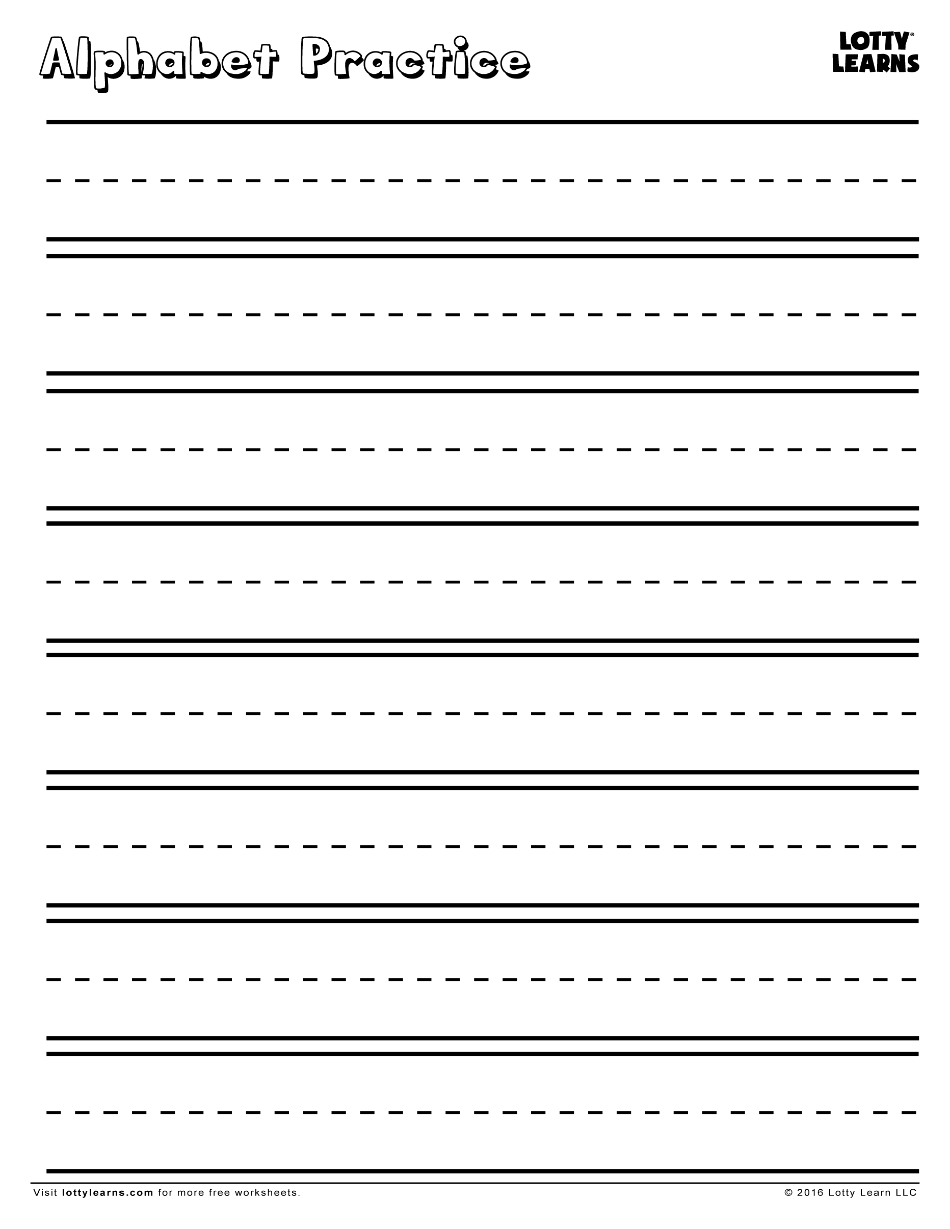 Blank Handwriting Worksheets Printable Free Free Printable