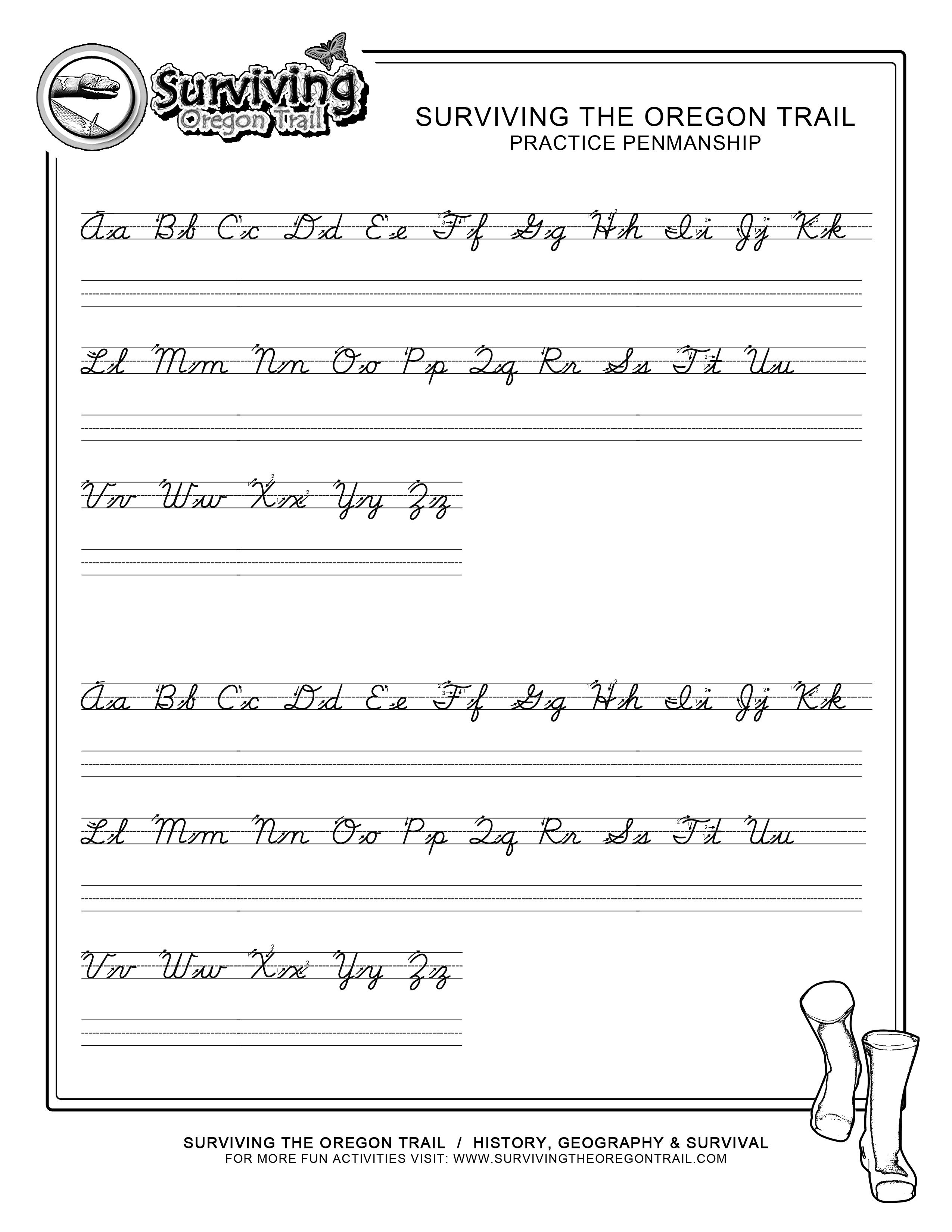 Practice Penmanship – Free Abc&amp;#039;s Printable Cursive Writing Worksheet - Free Printable Writing Pages