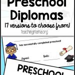 Preschool Graduation Diploma   Free Printable Preschool Diplomas