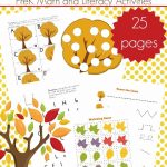 Preschool Leaf Theme Math And Literacy Printables   Free October Preschool Printables