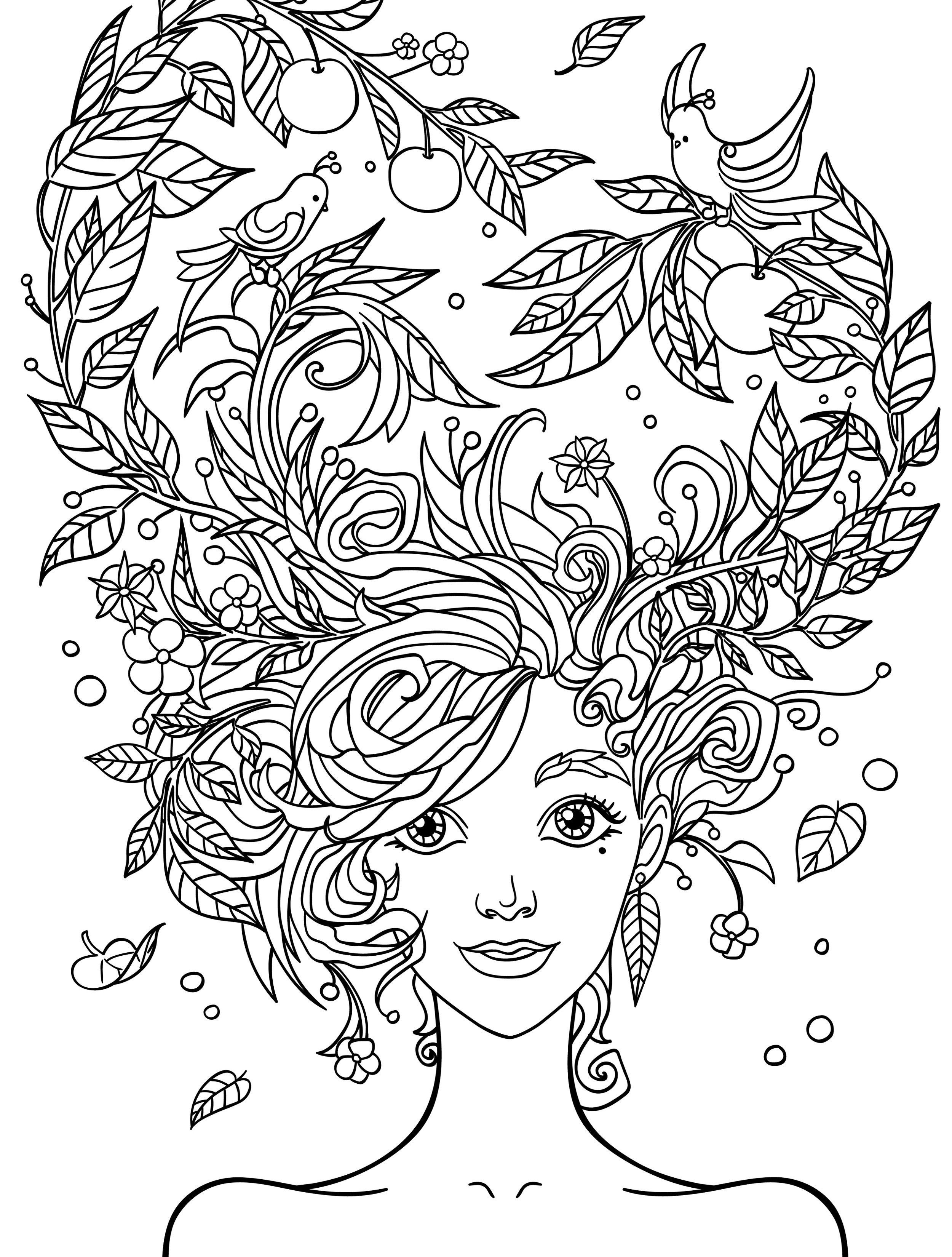 Pretty Coloring Pages For Adults Free Printable | People Coloring - Free Printable Coloring Cards For Adults