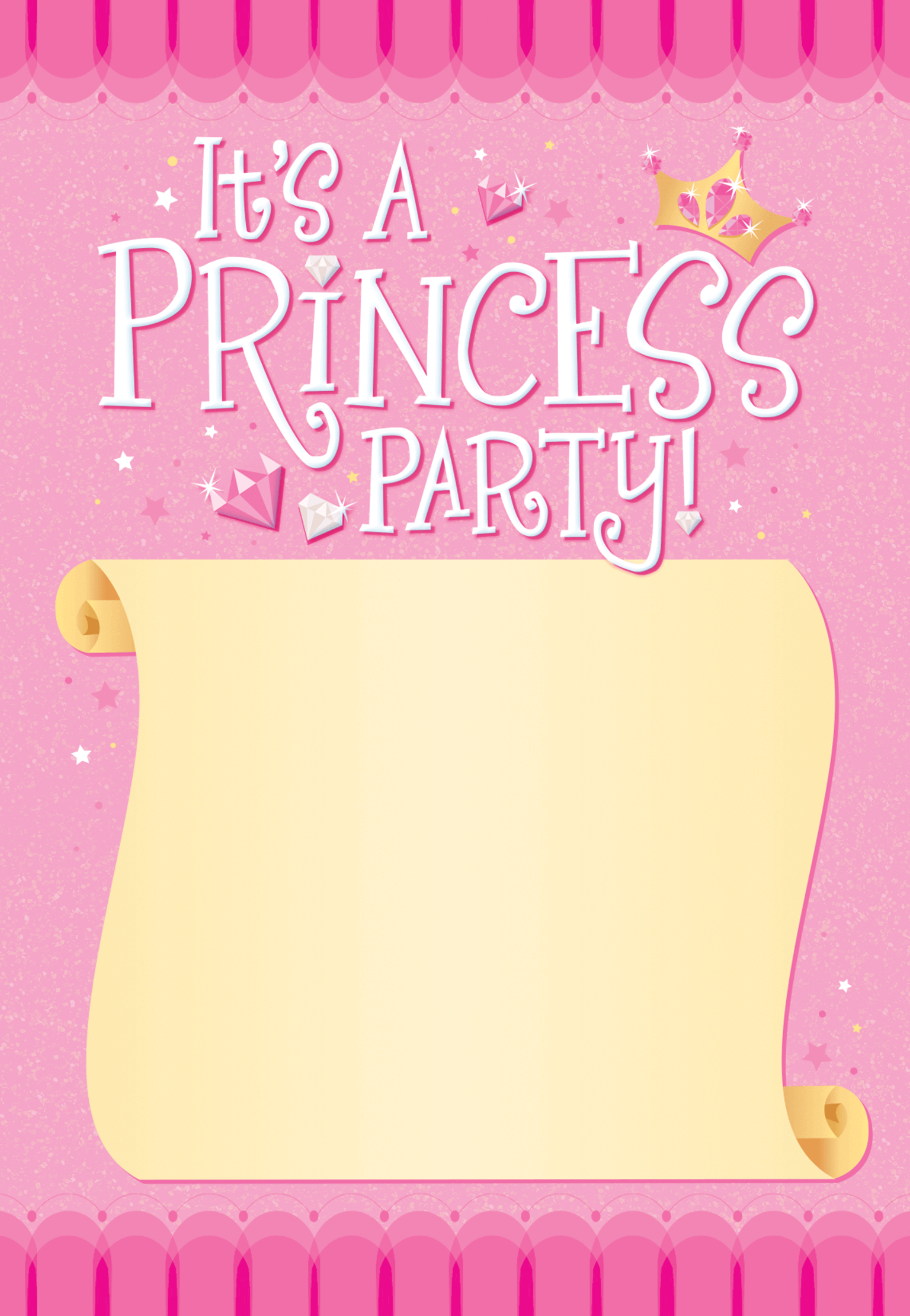 Princess Party - Free Printable Birthday Invitation Template - Greetings Island Free Printable Invitations