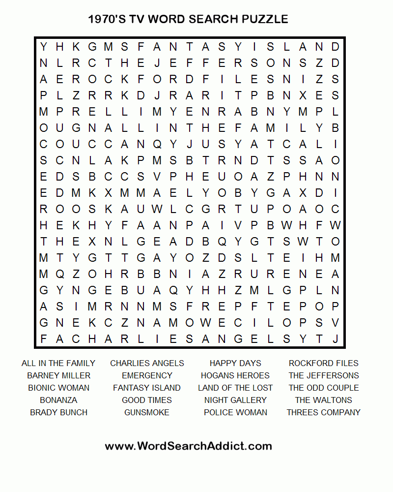 Print Out One Of These Word Searches For A Quick Craving Distraction - Free Printable Extra Large Print Word Search