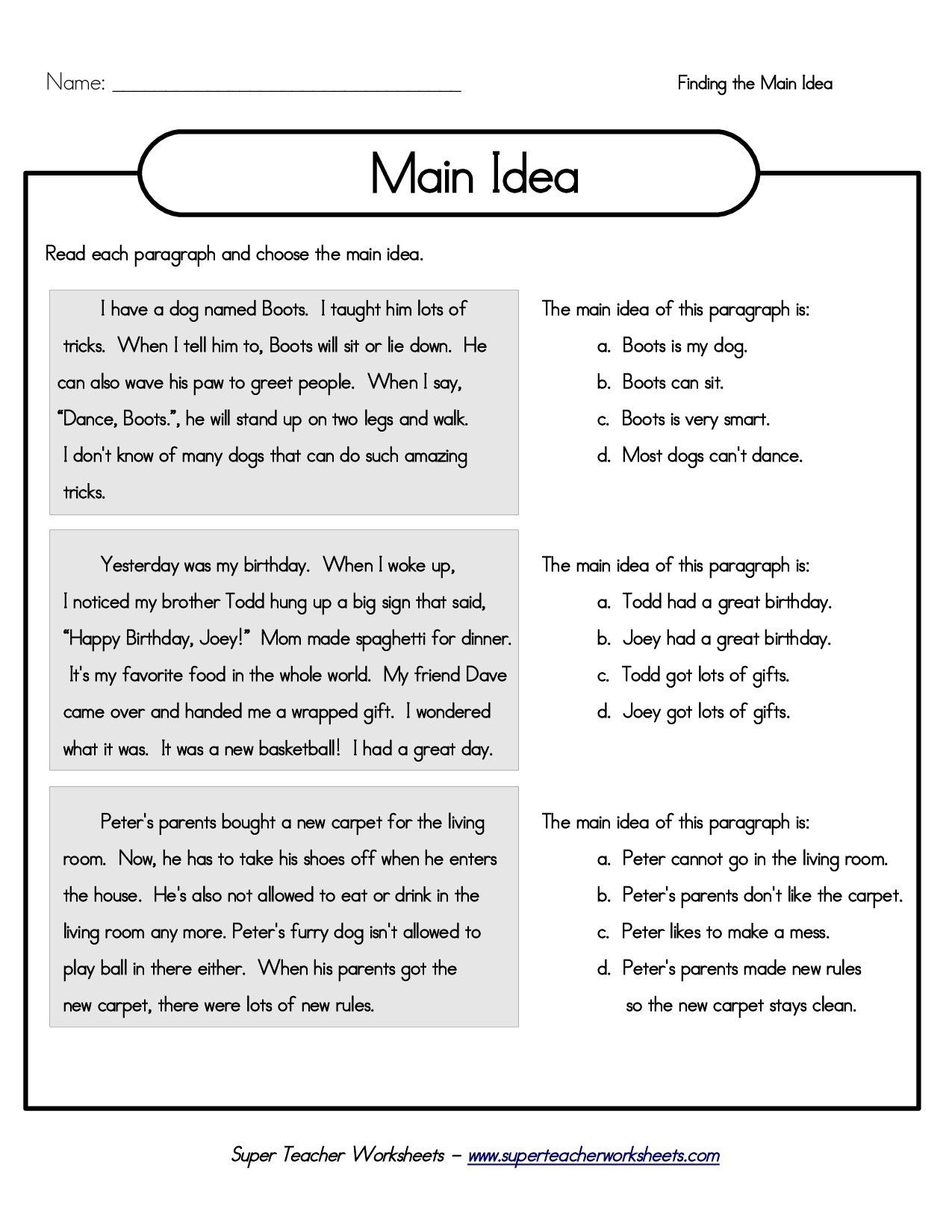 Free Printable Summarizing Worksheets 4Th Grade Free Printable