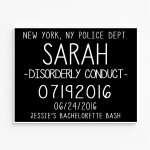 Printable Bachelorette Party Mugshot Signs. Customized With | Etsy   Printable Mugshot Sign Free