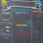 Printable Back To School Chalkboard Sign | #neverdonewithfun   Free Printable First Day Of School Chalkboard Signs