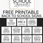 Printable Back To School Signs   Print Our Free First Day Of School   Free First Day Of School Printables 2018