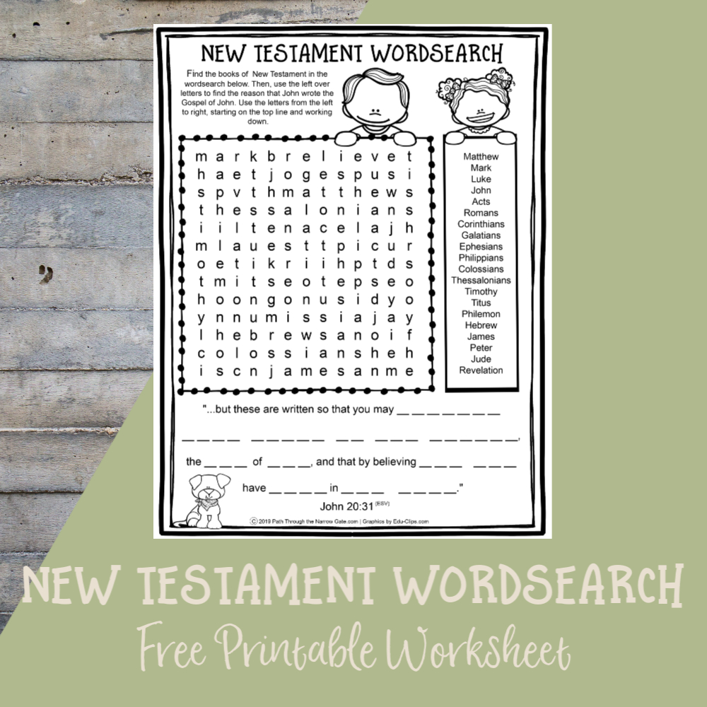 Printable Bible Crafts Archives - Path Through The Narrow Gate - Free Printable Bible Crafts