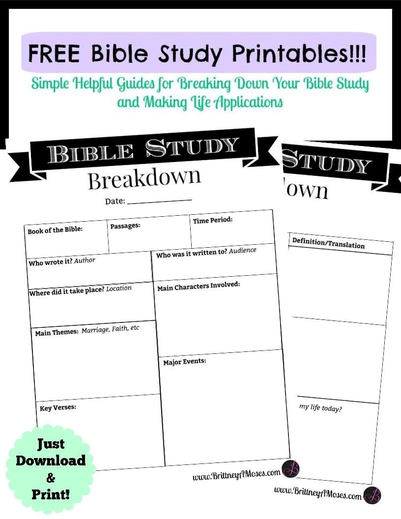 Printable Bible Study Guide | Jeff&amp;#039;s | Bible Study Guide, Scripture - Free Printable Bible Studies