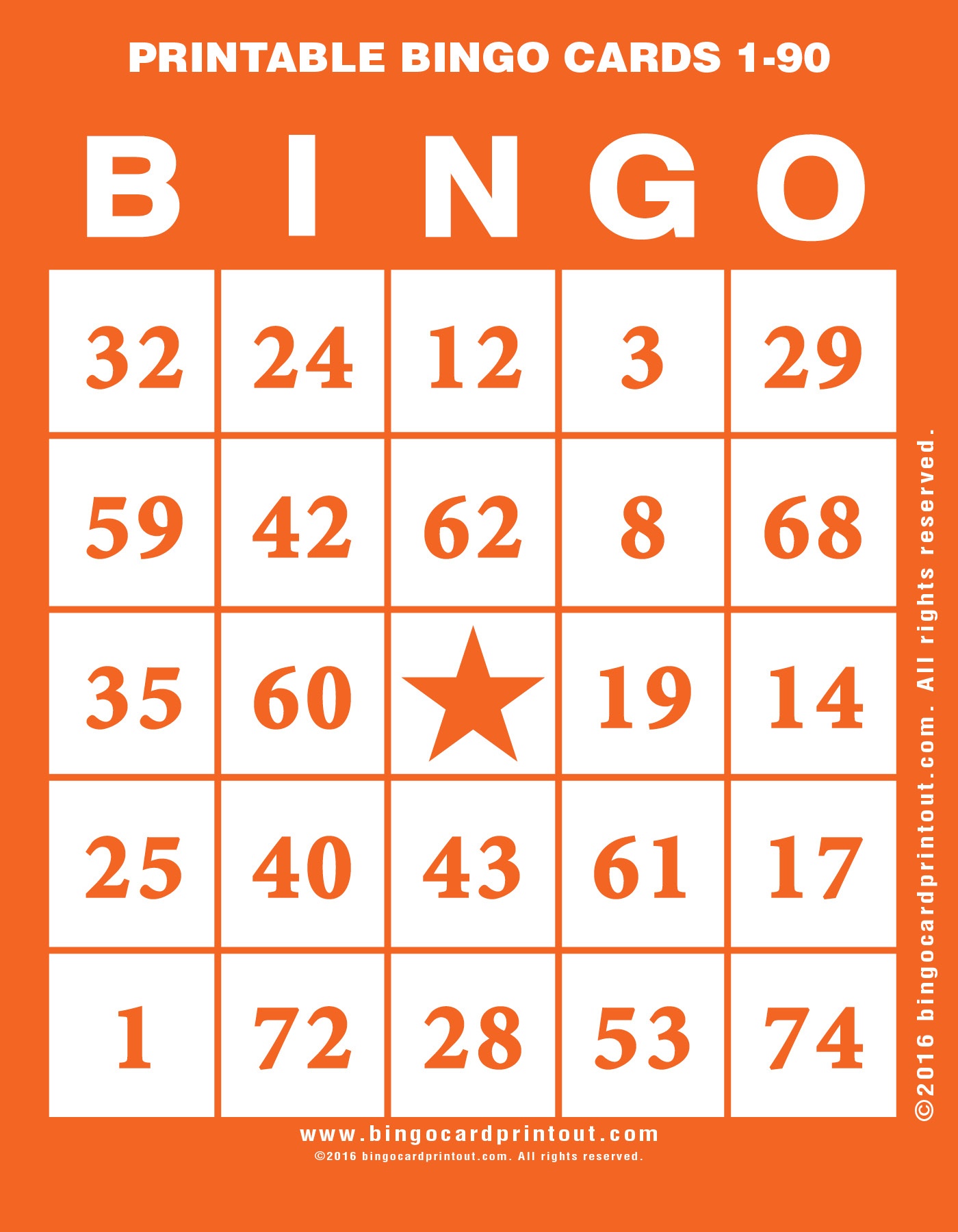 Printable Bingo Cards 1-90 - Bingocardprintout - Free Printable Number Bingo Cards 1 20