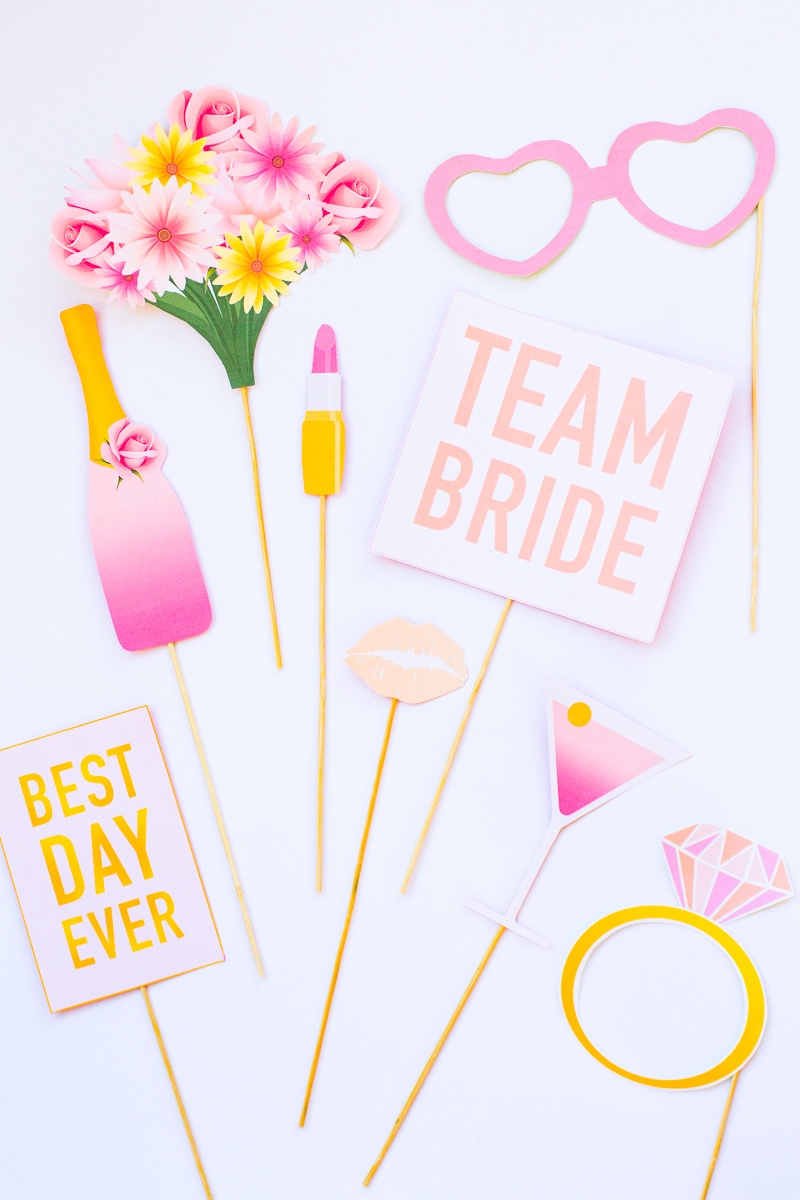 Printable Bridal Shower Photo Booth Props &amp;amp; Hen Party Bachelorette - Free Printable Photo Booth Props Bridal Shower