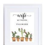 Printable Cactus Wifi Sign — A Day For Design   Free Printable Wifi Sign