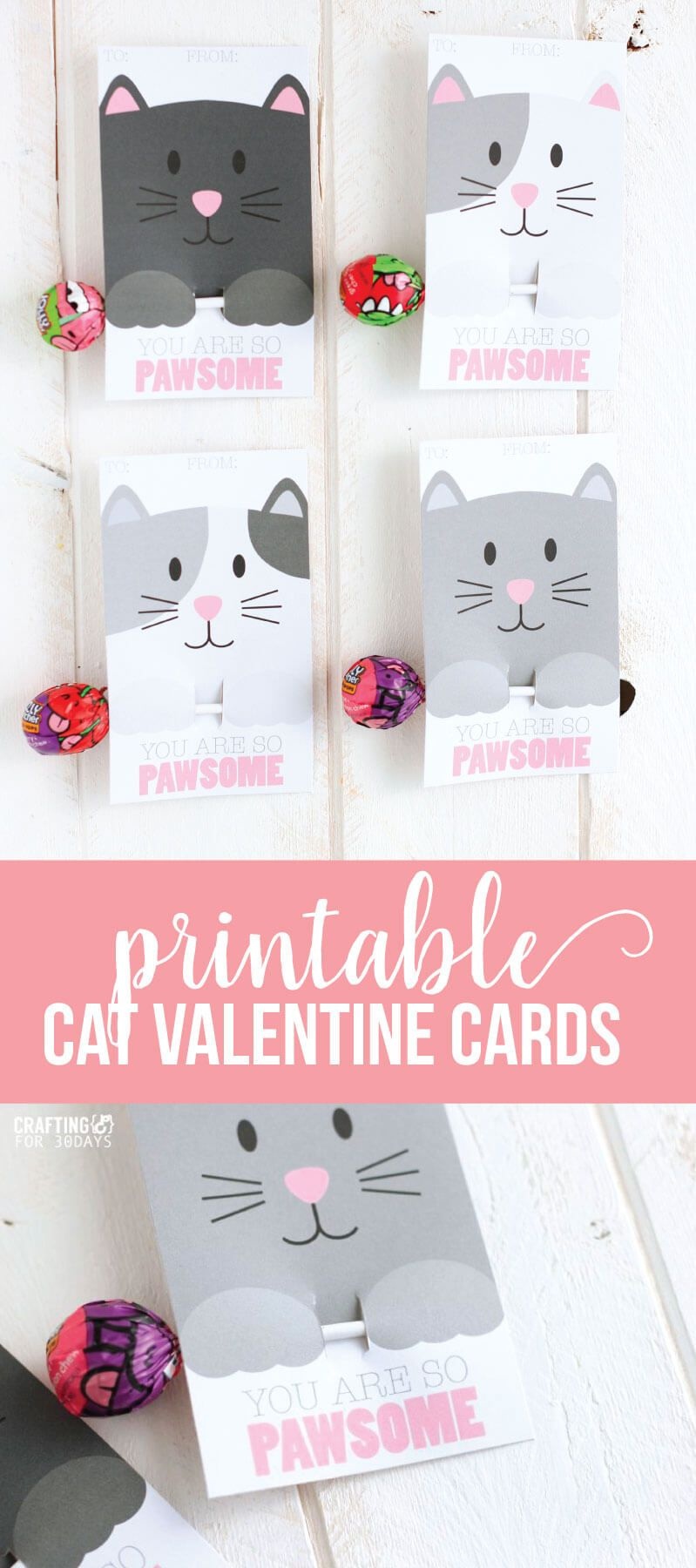 Printable Cat Valentine Day Cards | Valentine&amp;#039;s Day Love | Diy - Free Printable Cat Valentine Cards