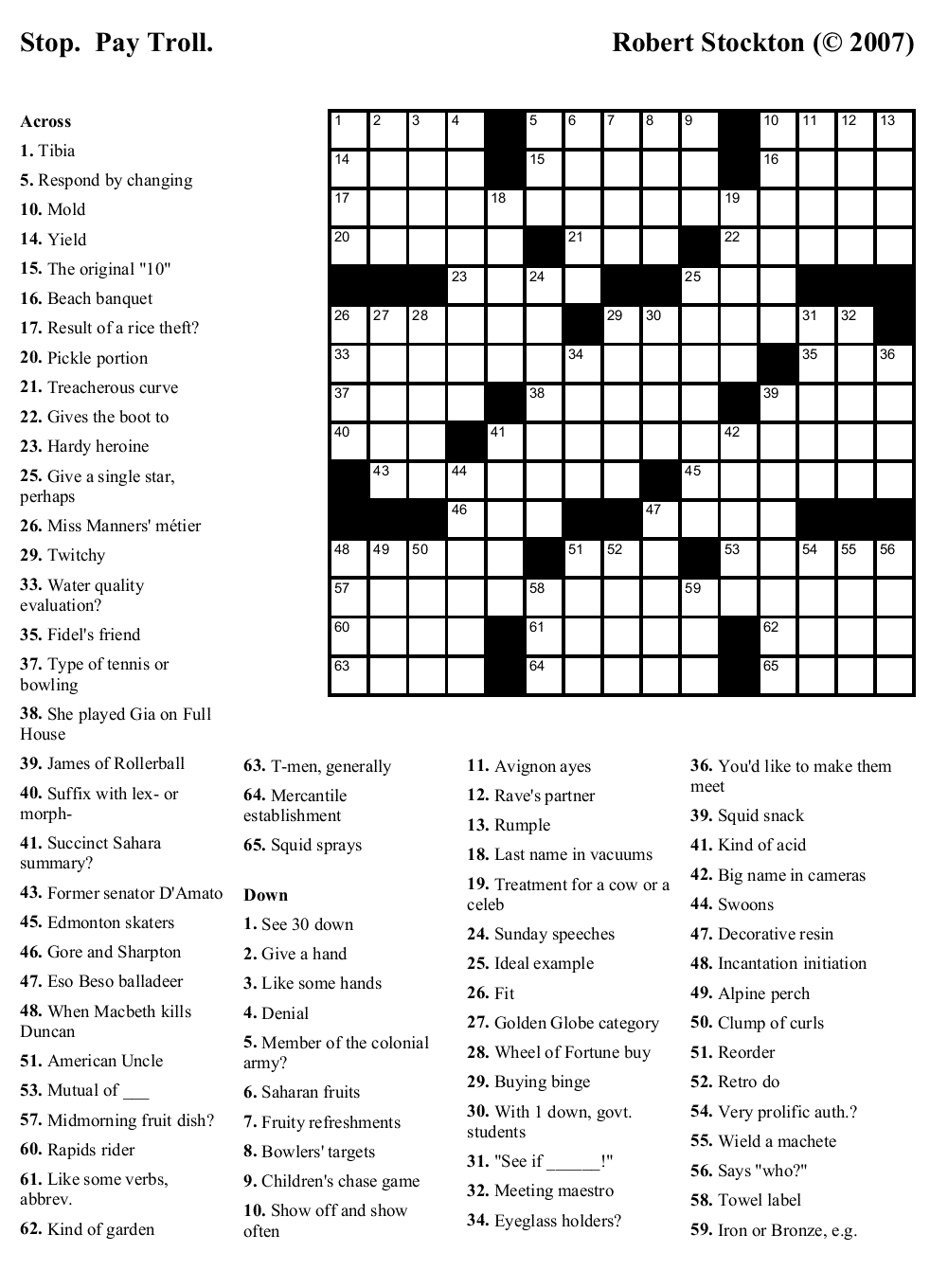 Free Printable Themed Crossword Puzzles Free Printable