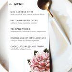Printable Dinner Party Menu Template | Party Planning | Wedding Menu   Free Printable Menu Maker