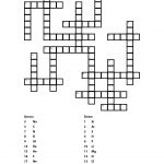 Printable Element Crossword Puzzle And Answers   Free Printable Science Crossword Puzzles