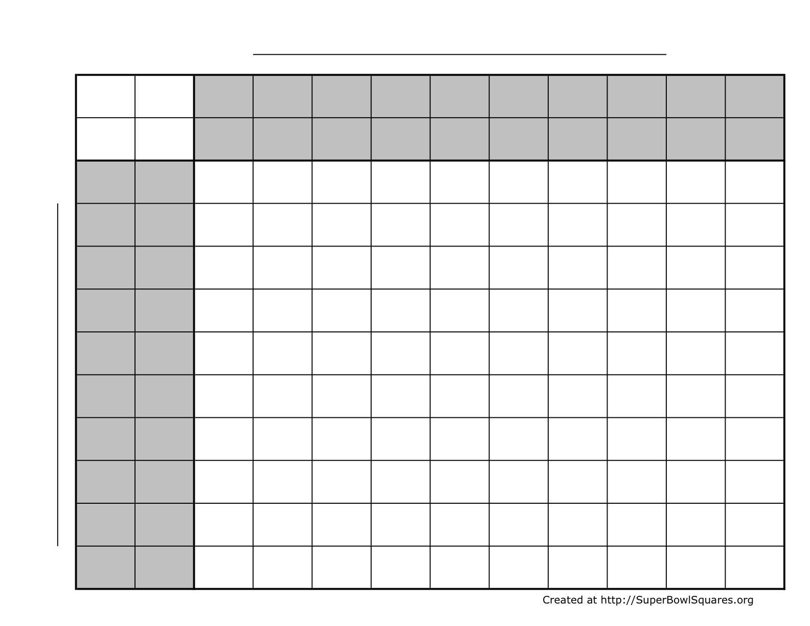 Printable Football Squares Sheets - Football Squares Printable Free