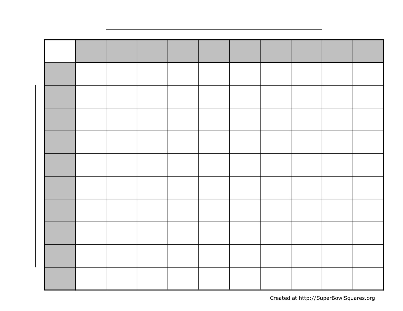 Printable Football Squares Sheets - Football Squares Printable Free