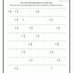 Printable Fraction Worksheets Fraction Number Lines 4 | Homeschool   Free Printable Number Line Worksheets