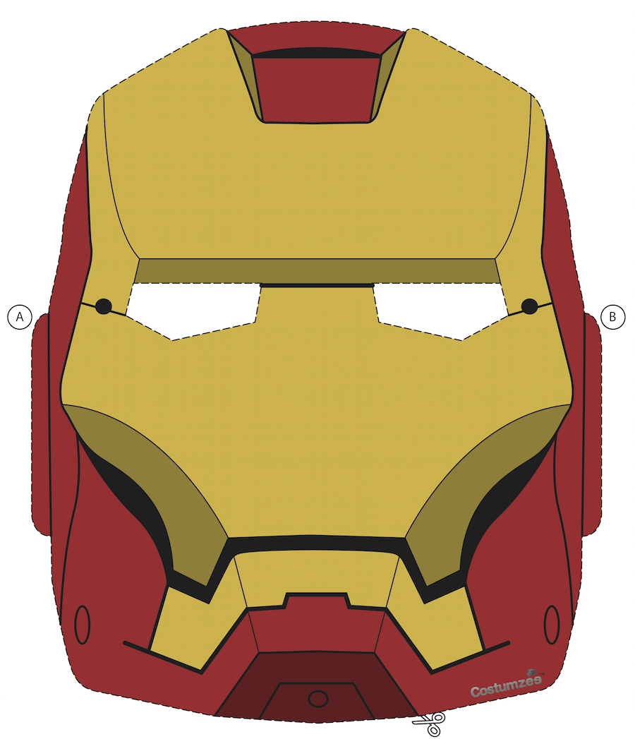 Printable Halloween Masks In 2019 | Halloween - Masks &amp;amp; Costumes - Free Printable Ironman Mask