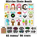 Printable Hippies Photo Booth Props/ 60's Photo Props In 2019   Printable 90S Props Free