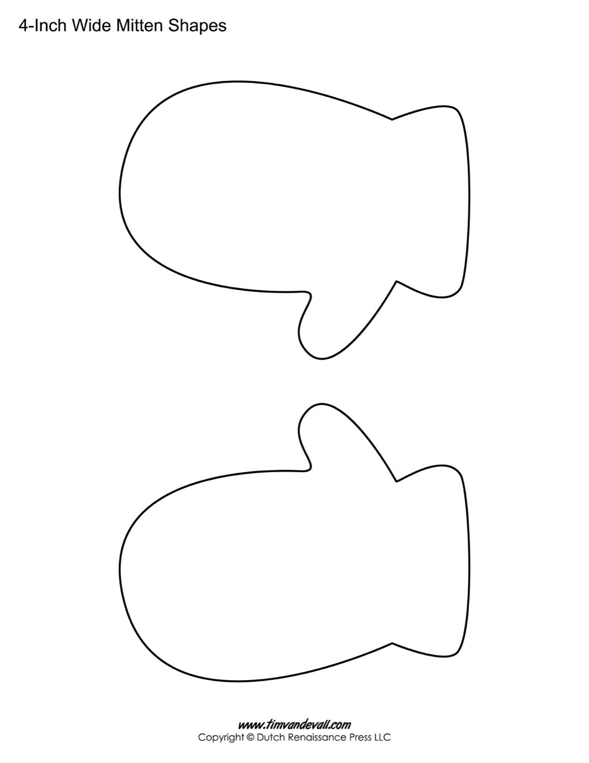 Free Mitten Template Printable Free Printable