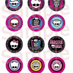 Printable Monster High 2 Cupcake Toppers Instantsimplybydrea   Monster High Cupcake Toppers Printable Free