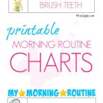 Printable Morning Routine Charts   Bitz & Giggles   Free Printable Morning Routine Charts With Pictures