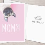 Printable Mothers Day Card For Dog Mom Instant Download // | Etsy   Free Printable Mothers Day Cards From The Dog