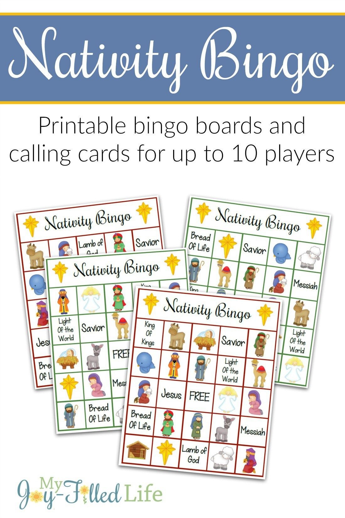 Printable Nativity Bingo Game | Christmas! | Nativity Bingo - Bible Bingo Free Printables